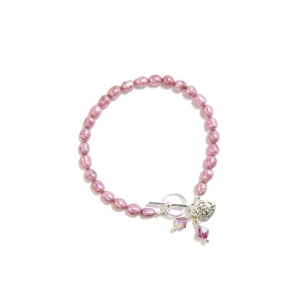 Pretty Pink Pearl Beaded Bracelet